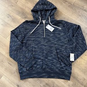 Reverse Threads 1/4 Zip Hoodie Size Large New